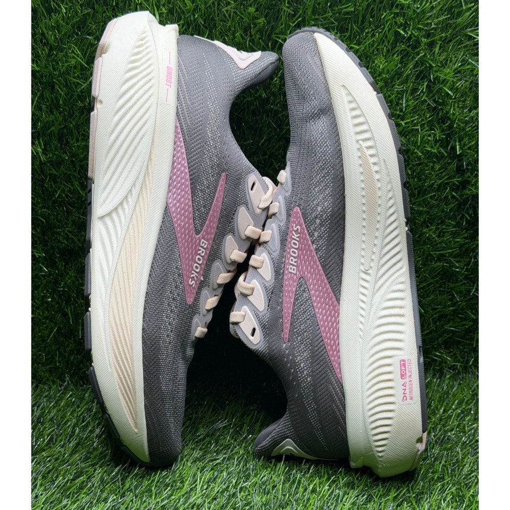 Brooks Ghost 17 Womens sz 8 Running Shoes Poppy Seed Pink Bluewash 1204311B027 - Picture 5 of 10